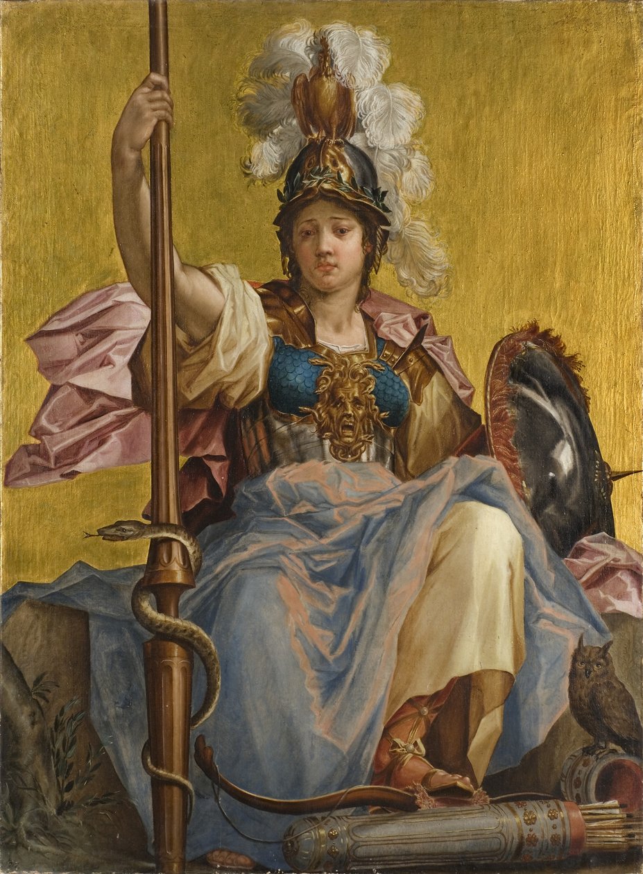Minerva (olje på lerret) av Johan Sylvius