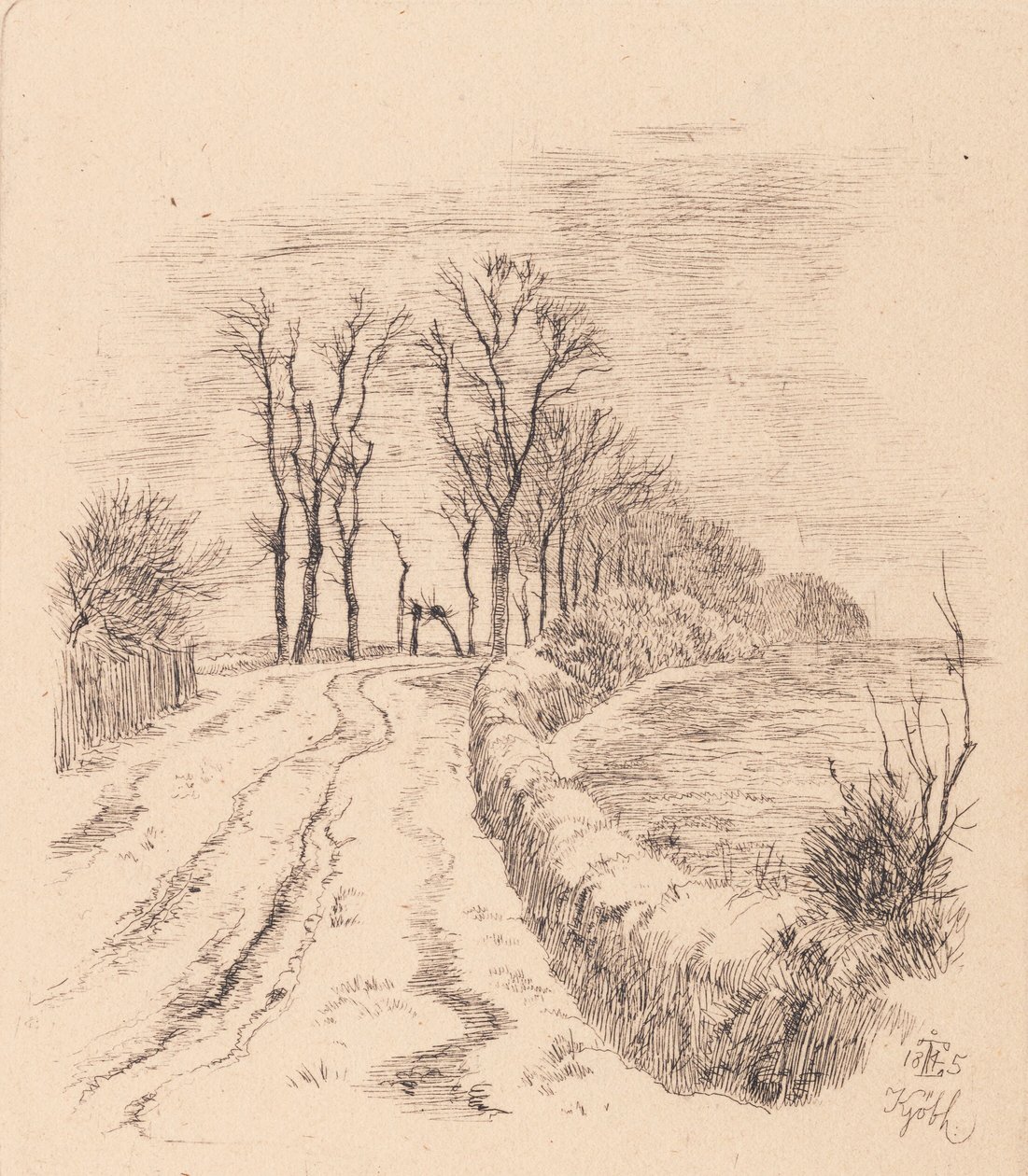 Allé ved Vallø av Johan Thomas Lundbye