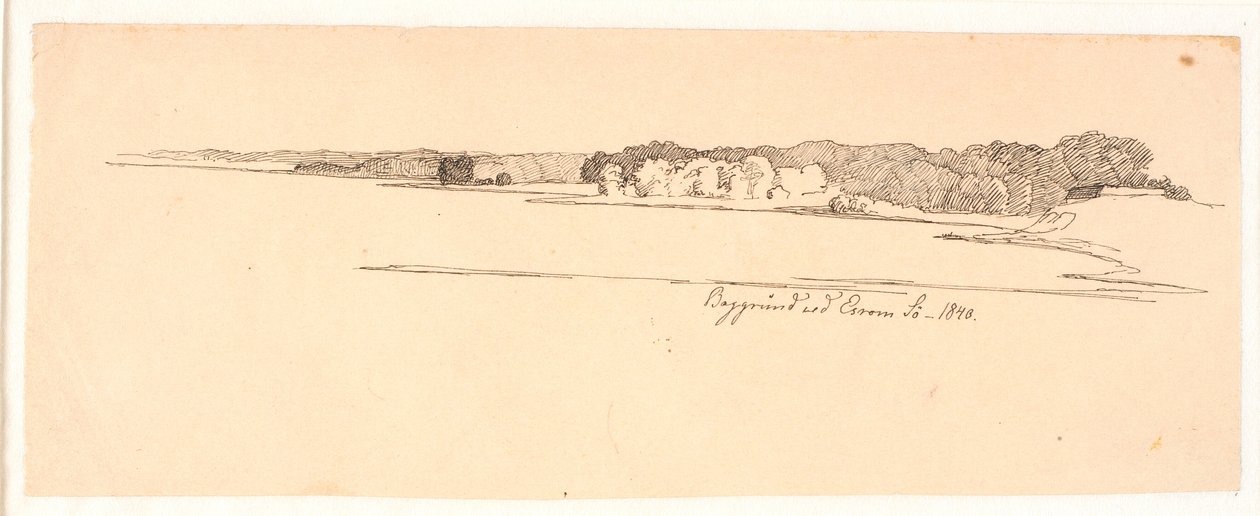 Bakgrunn ved Esrum Sø av Johan Thomas Lundbye