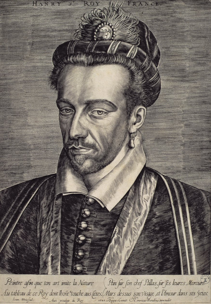 Henri III Valois (1551–89) av Johan Wierix