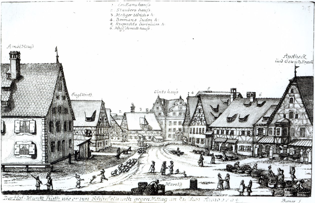 Tysk markedsby, 1704 av Johann Alexander Boener