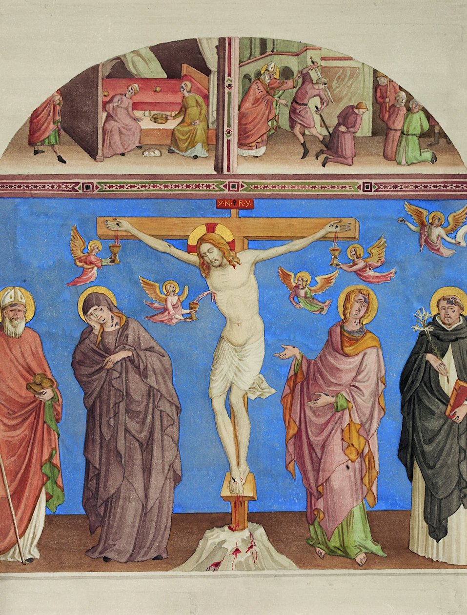 Kristus på korset i kirken S. Domenico i Arezzo av Johann Anton Ramboux