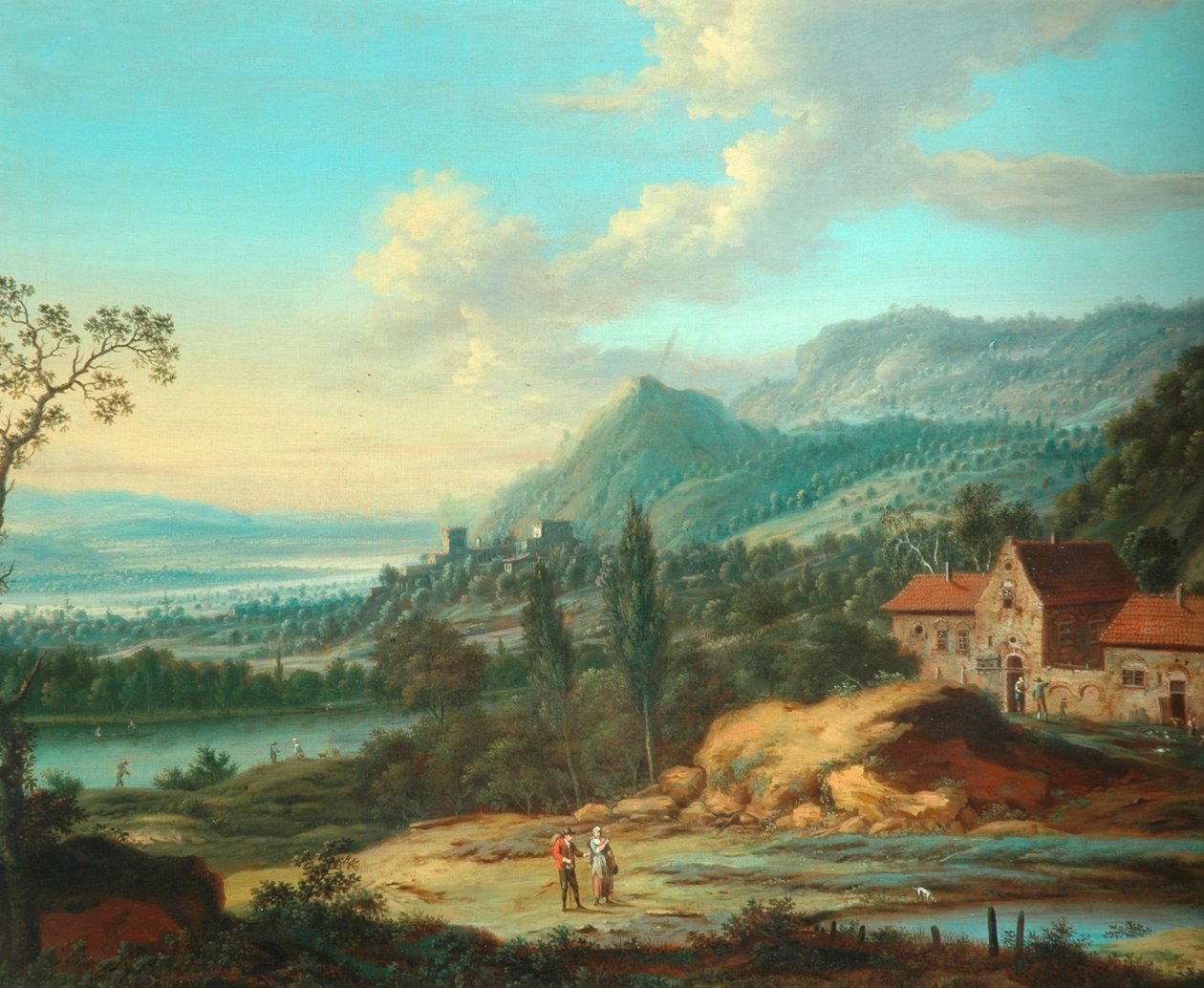 Kontinentalt landskap, 1762 av Johann Christian Vollerdt or Vollaert