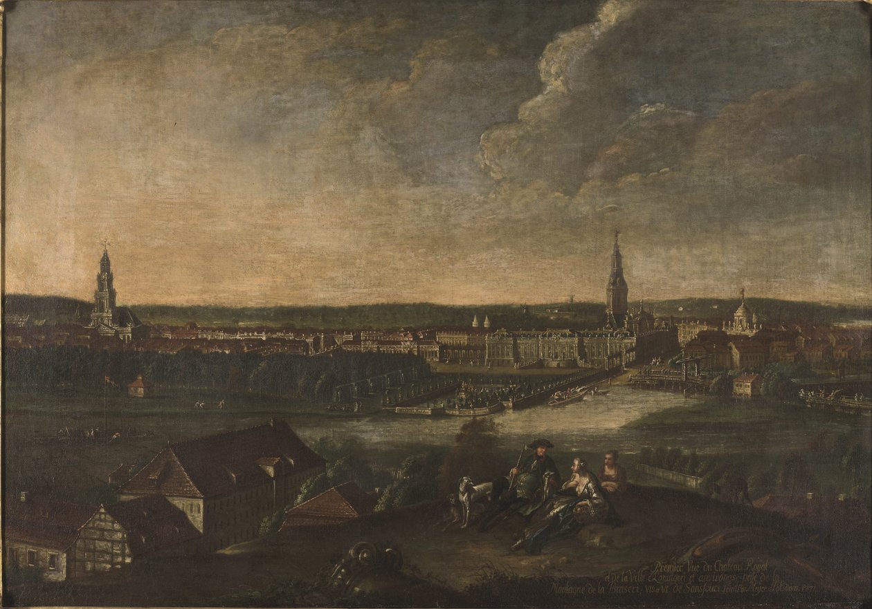 Potsdam fra Brauhausberg av Johann Friedrich Meyer