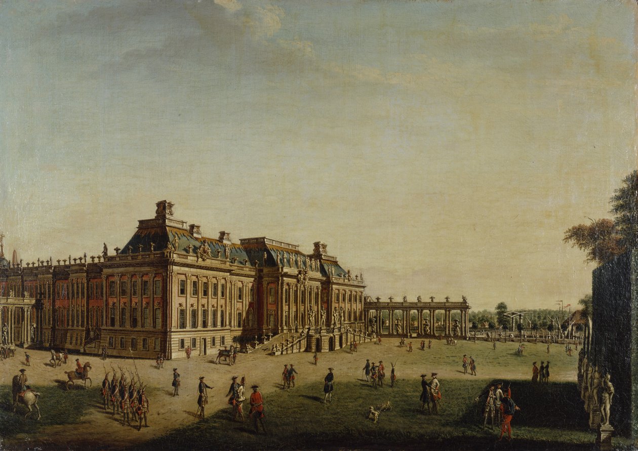 Hagefronten til byslottet, 1773 av Johann Friedrich Meyer