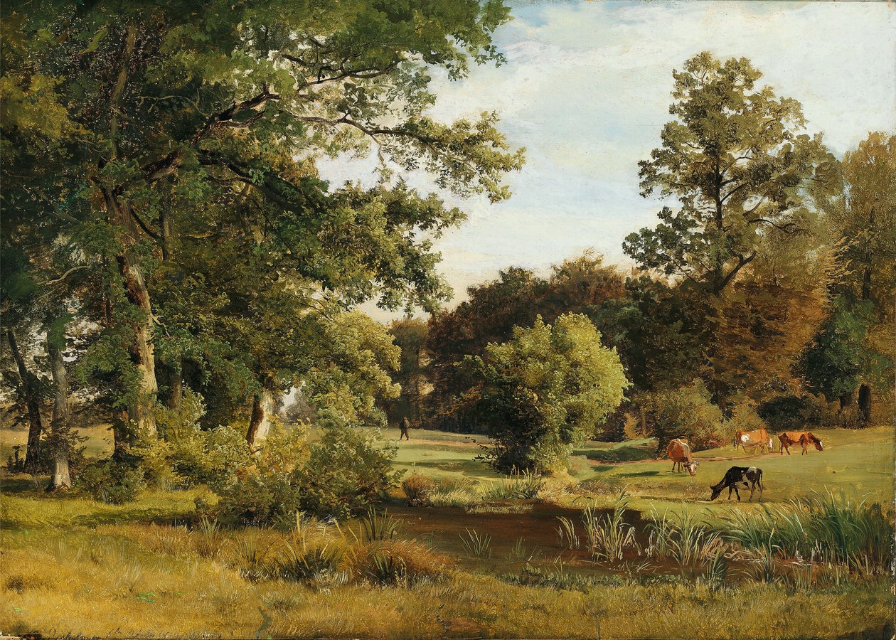 I Dragsholm Slotspark av Johann Georg Paul Mohr