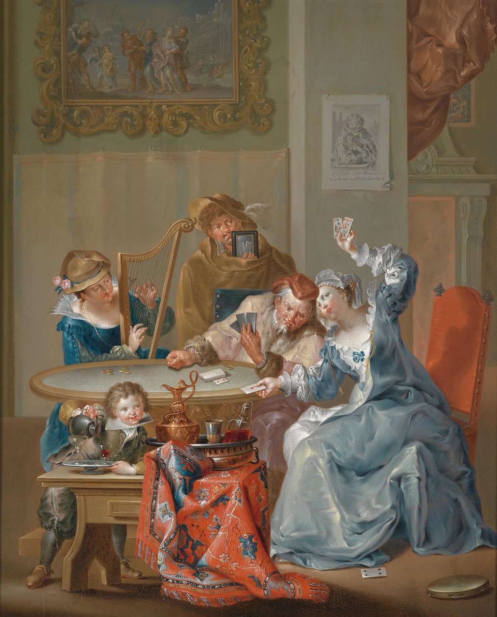 Kortspillet av Johann Georg Platzer