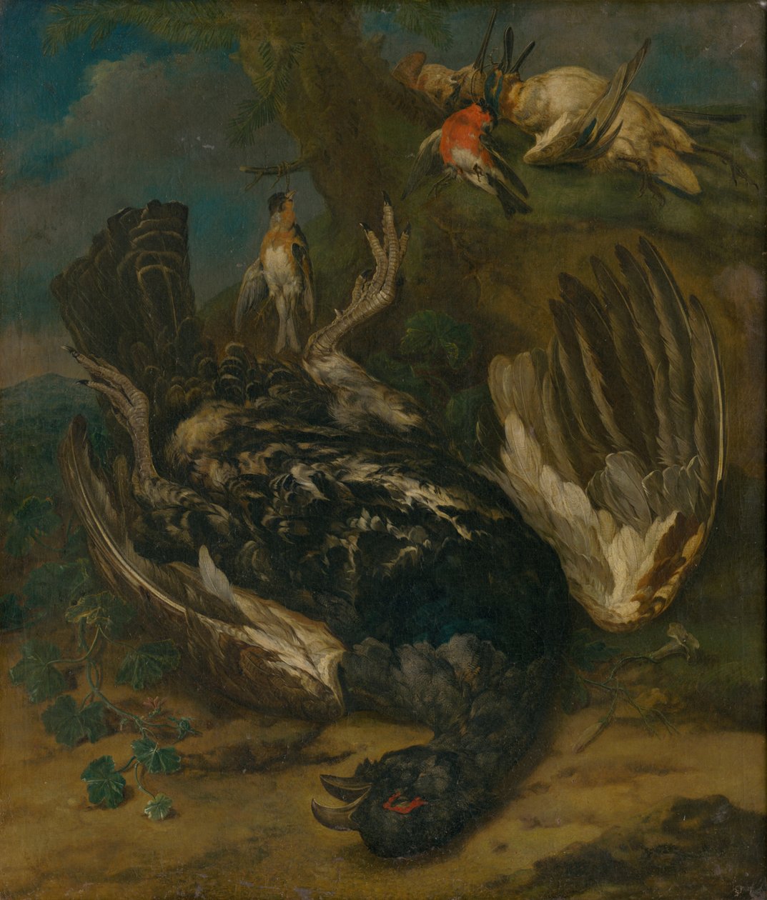 Stilleben med en døv mann av Johann Georg de Hamilton  