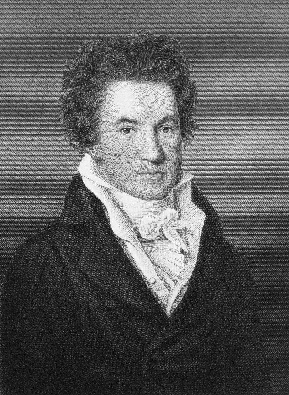 Portrett av Ludwig van Beethoven (1770-1827) av Johann Gottfried Scheffner