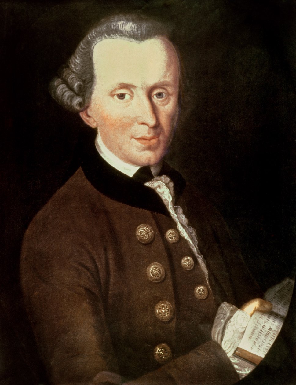 Portrett av Emmanuel Kant, 1768 av Johann Gottlieb Becker