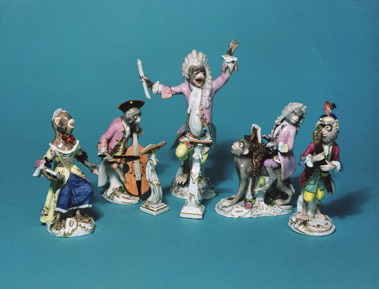 Meissen monkey band, ca. 1750 (porselen) av Johann Joachim Kaendler