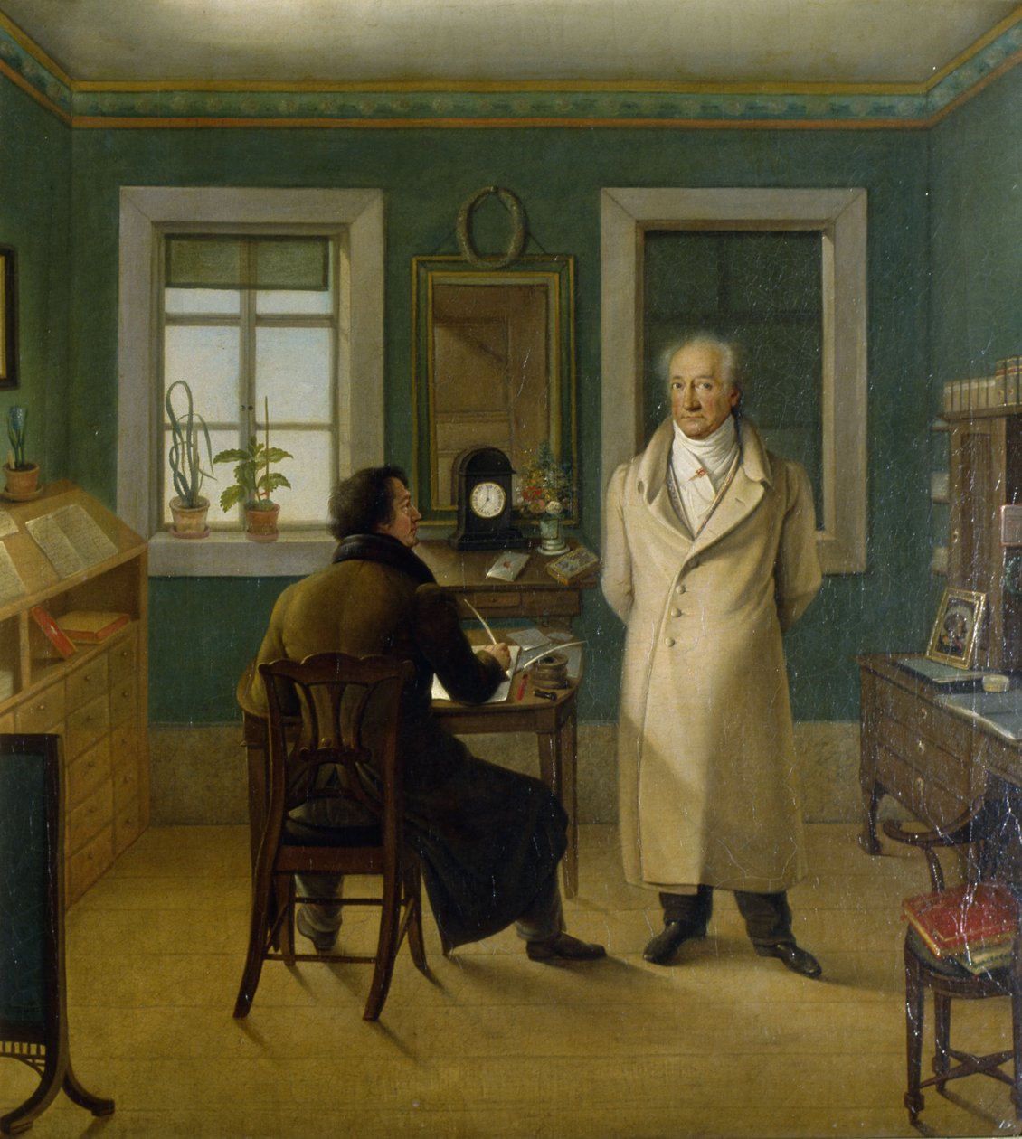 Goethe dikterer til sin kontorist John, 1834 av Johann Joseph Schmeller