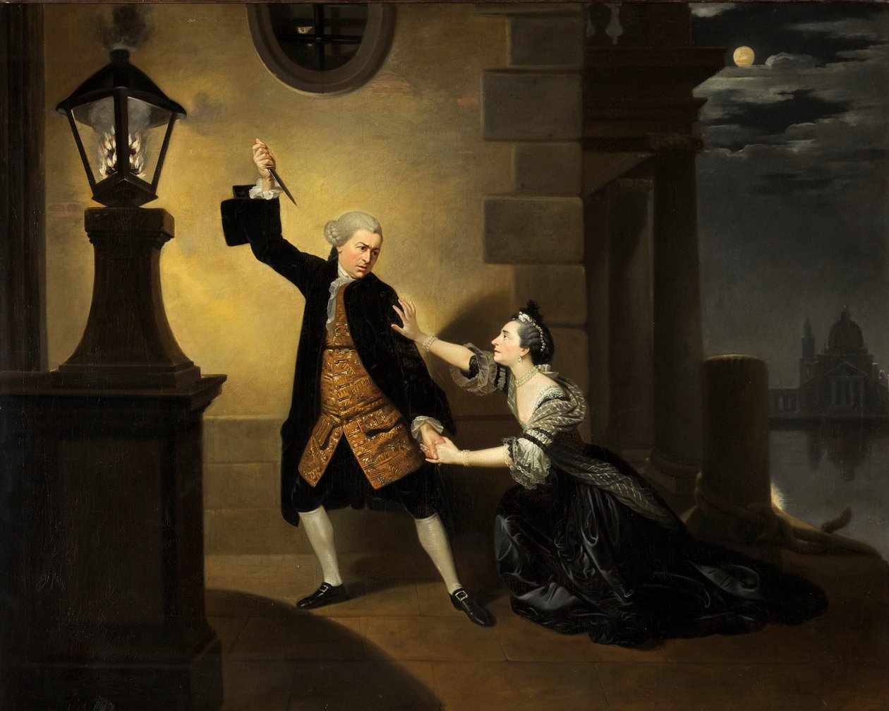David Garrick som Jaffier og Susannah Cibber som Belvidera i 