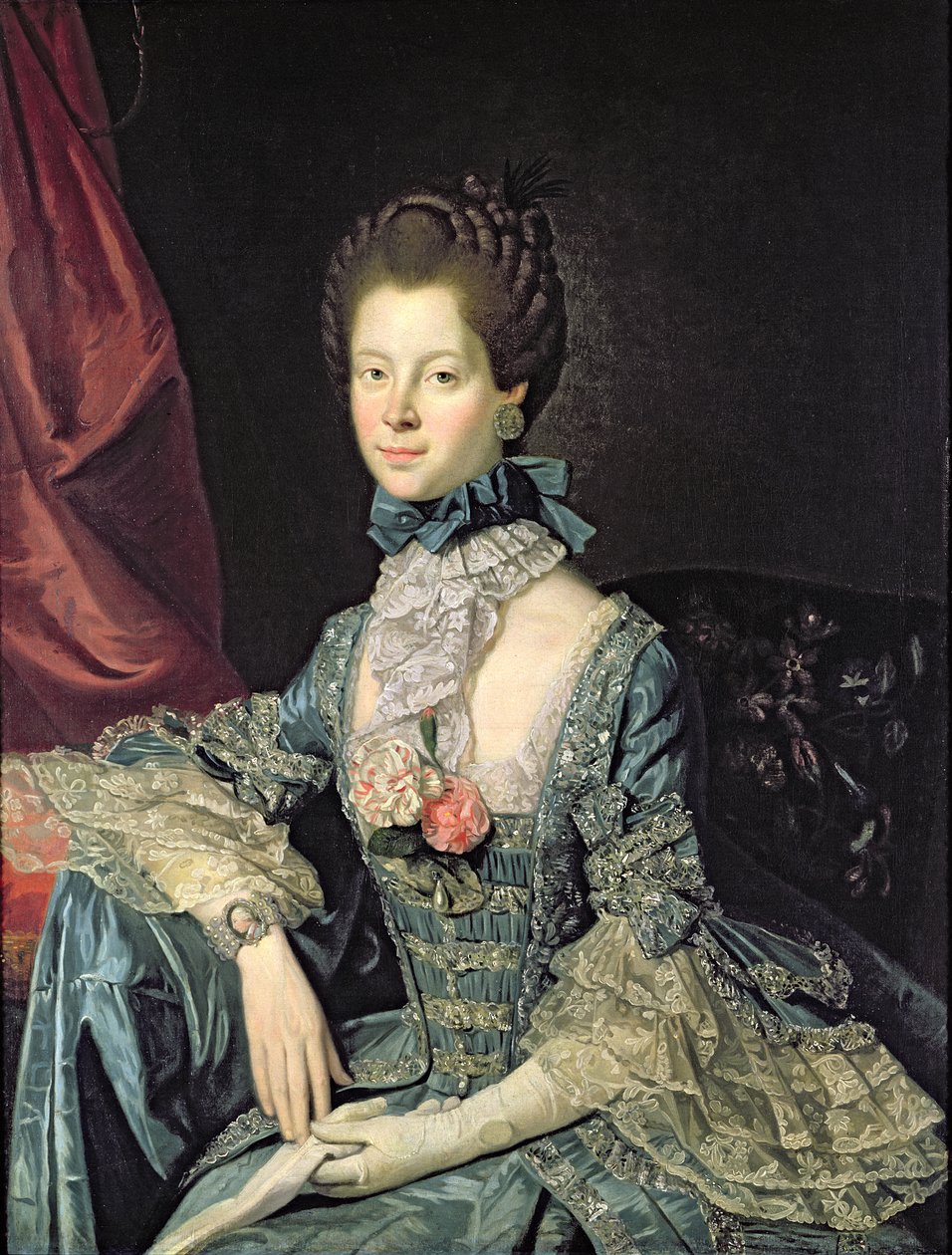 Dronning Charlotte Sophia (1744-1818) kone til kong George III (ca. 1765) av Johan Joseph Zoffany