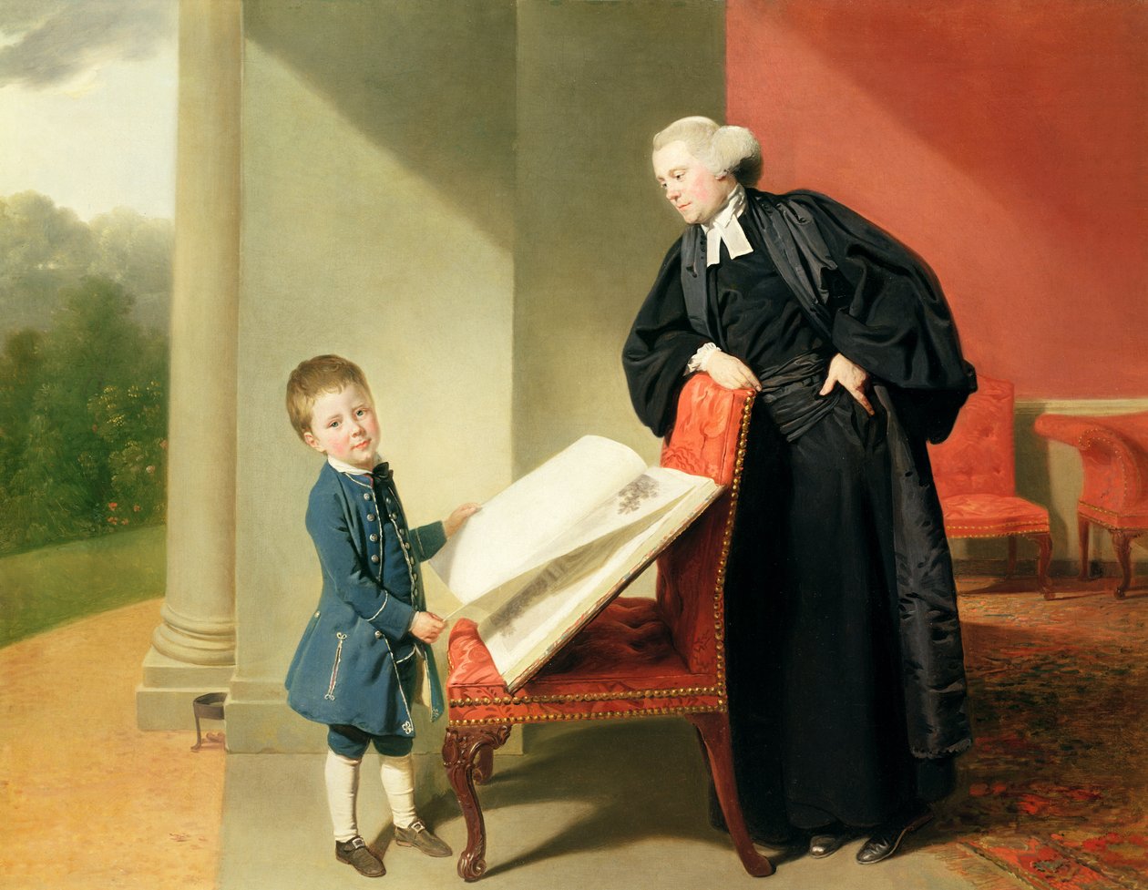 Pastor Randall Burroughes og hans sønn Ellis, 1769 av Johan Joseph Zoffany
