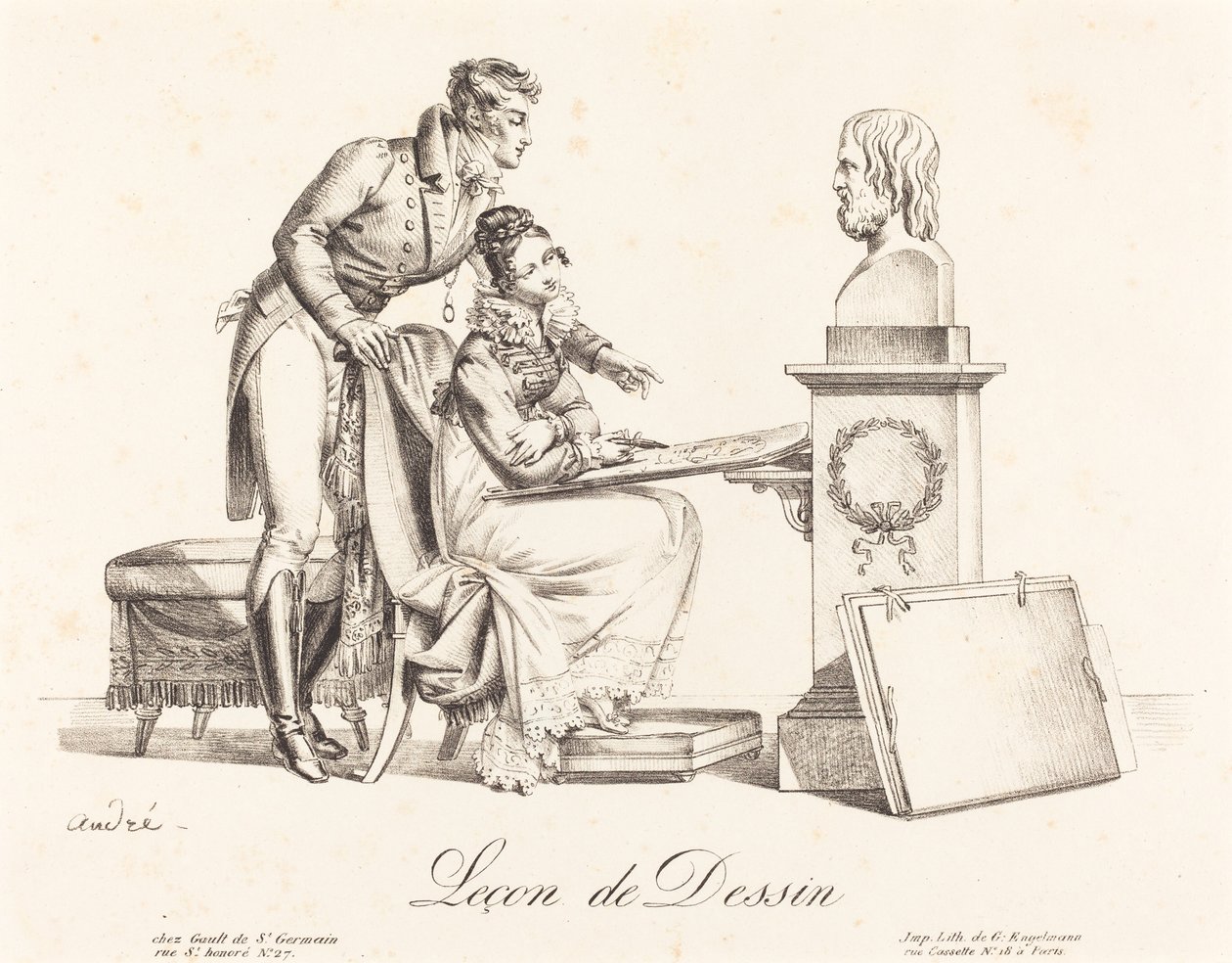 Tegneleksjon Tegneleksjon. av Johann Anton André