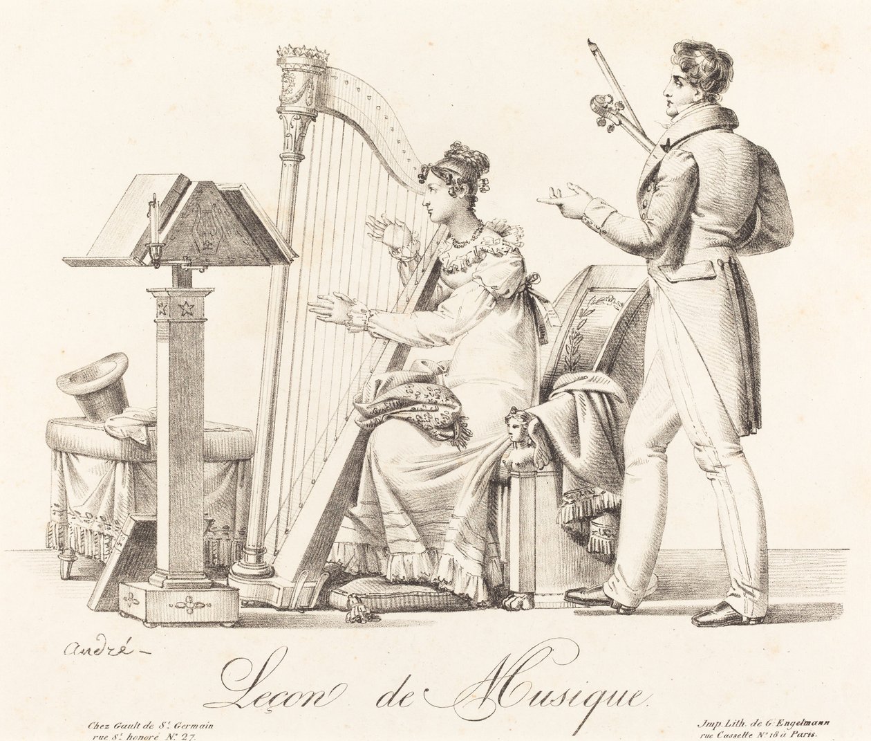 Musikk leksjon av Johann Anton André