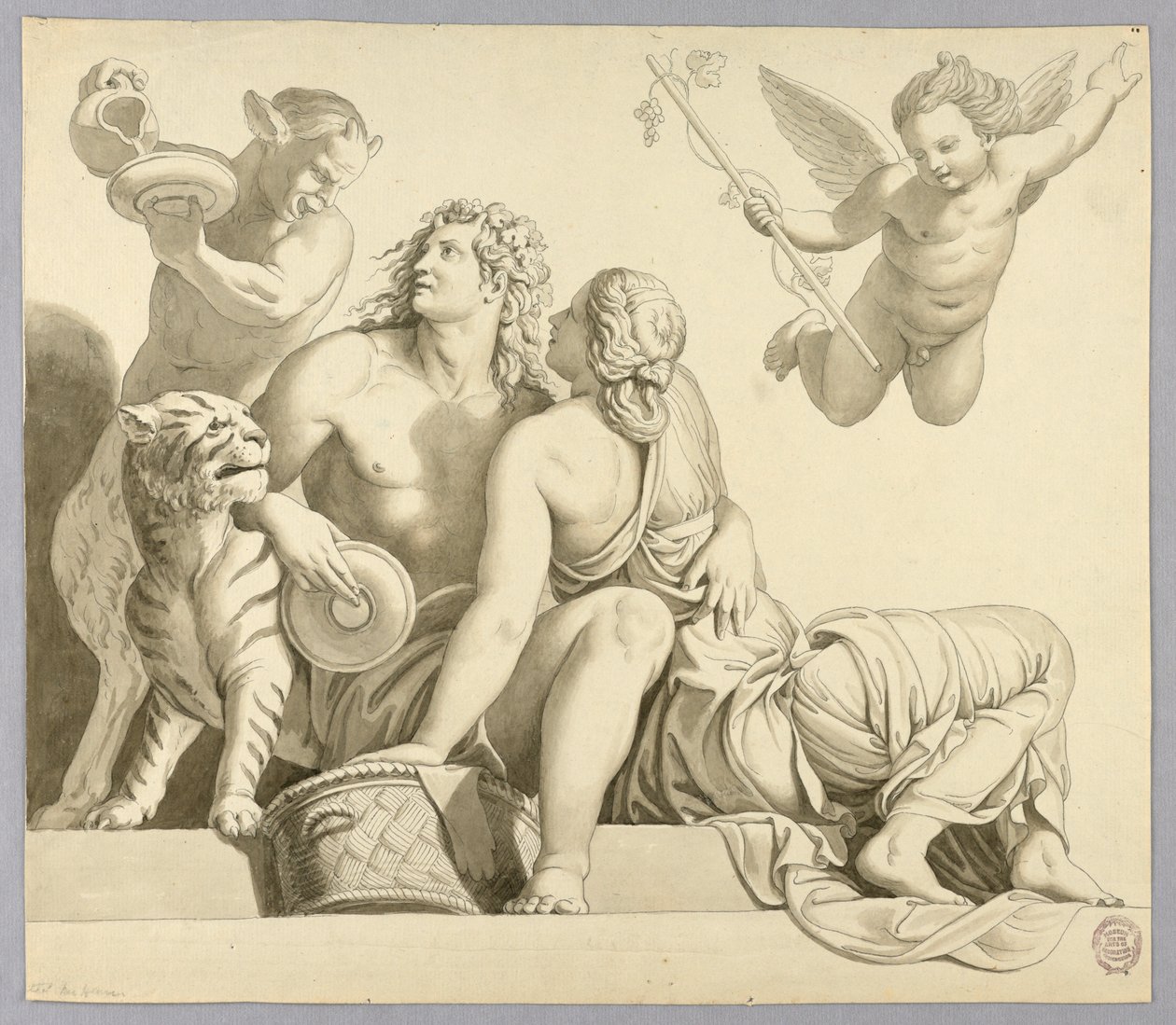 Dionysos og Ariadne av Johann August Nahl the Younger