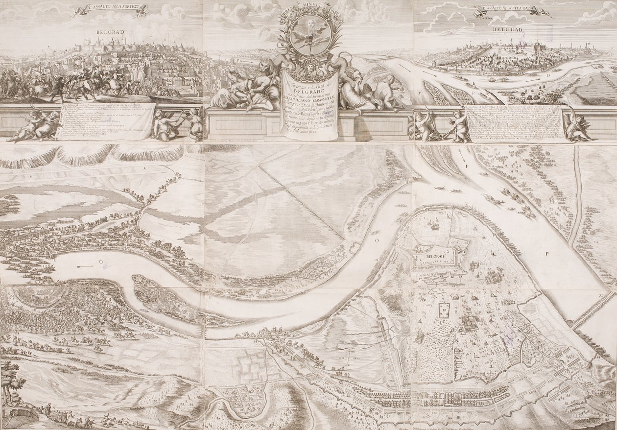 Festningen og byen Beograd av Johann Baptist Gumpp