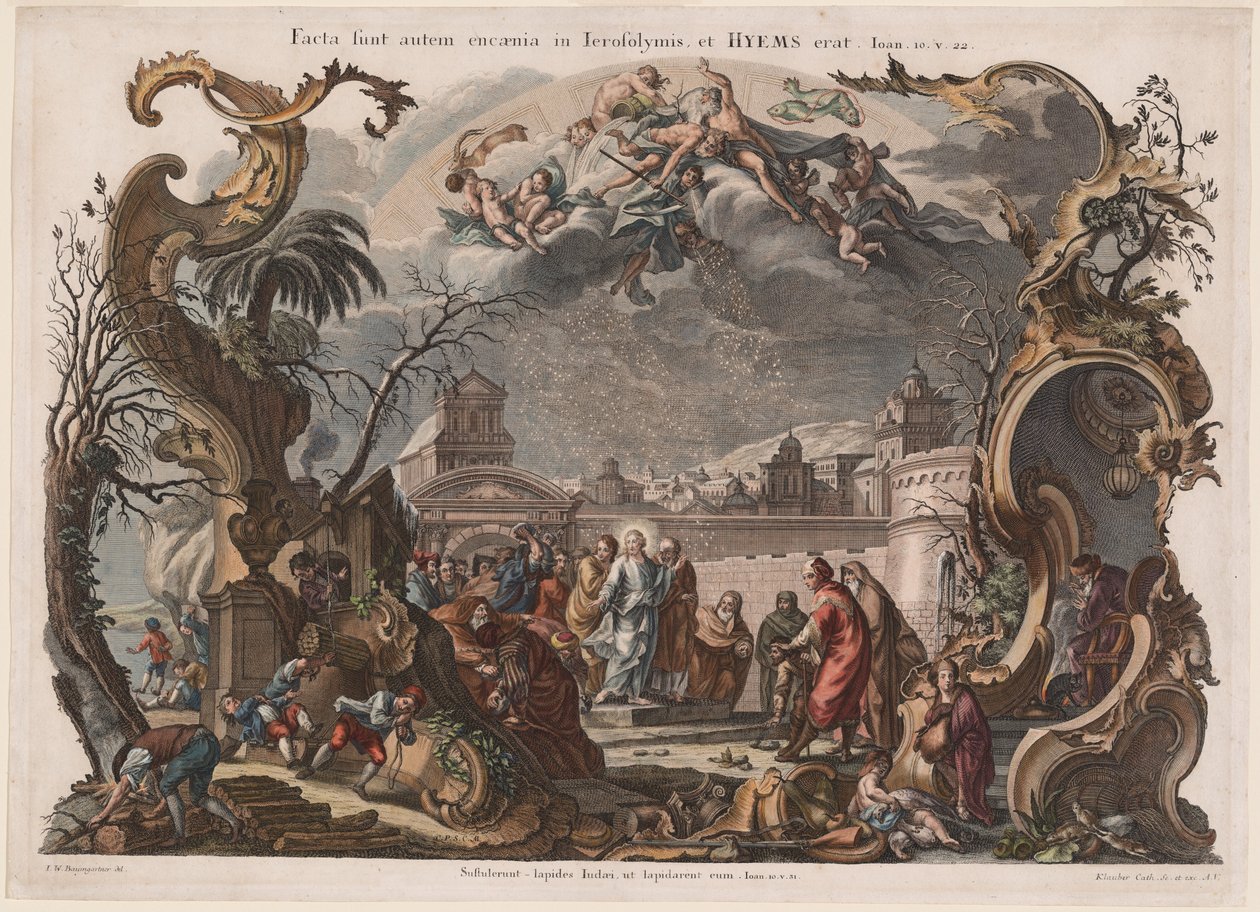 Vinter av Johann Baptist Klauber Joseph Sebastian Klauber after Johann Wolfgang Baumgartner