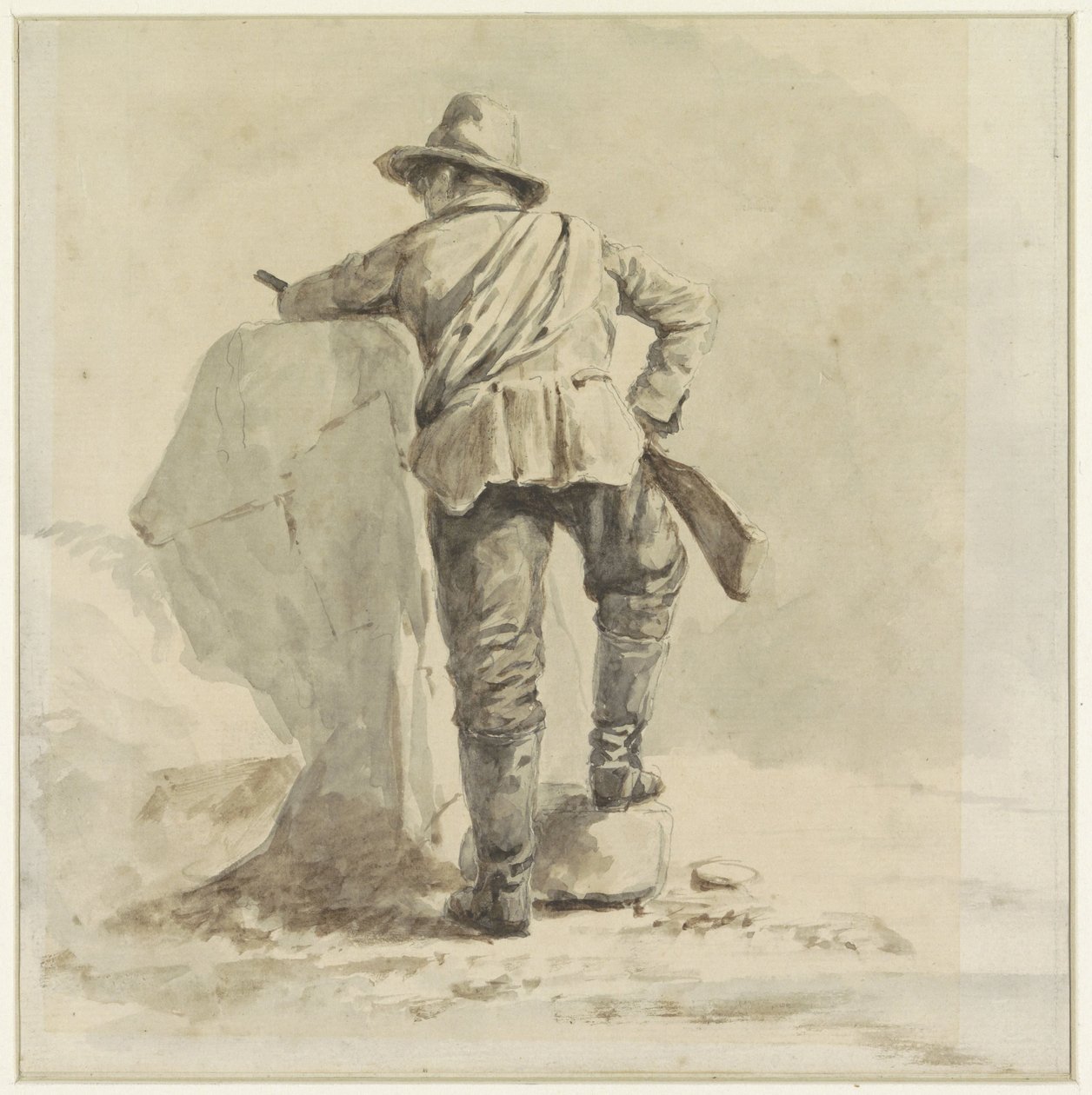 Hvilende gutt, sett bakfra av Johann Bernard Klombeek