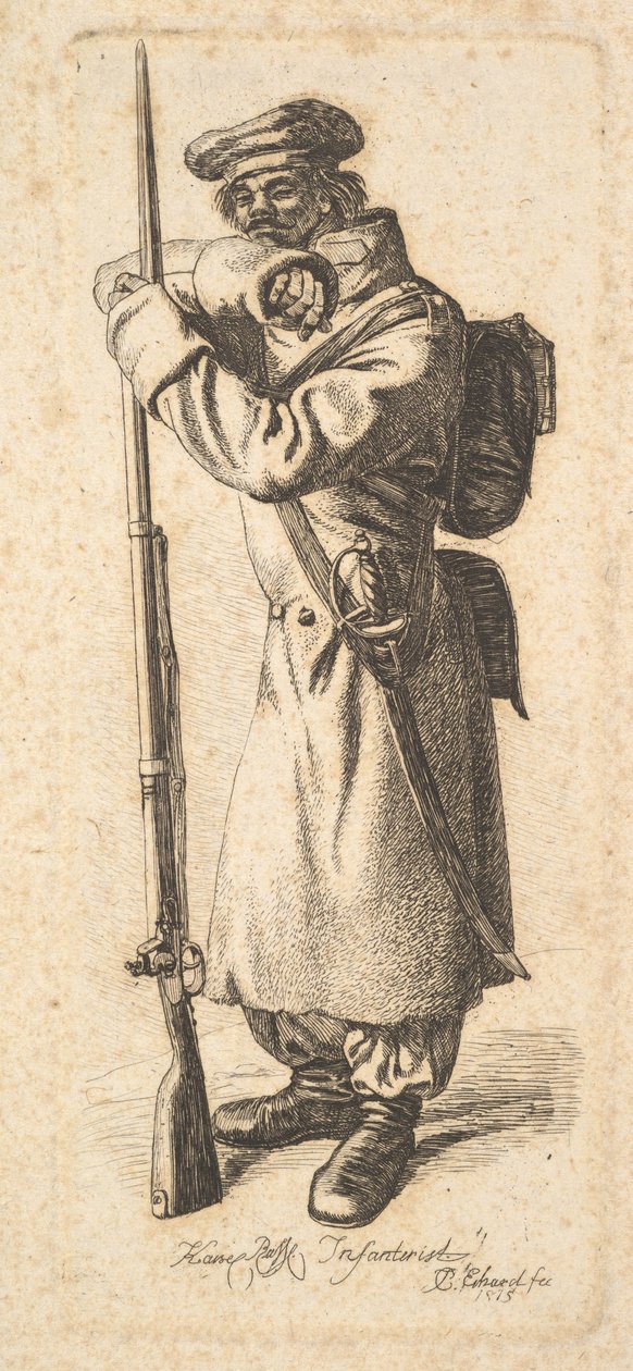 Den russiske infanteristen, 1815. av Johann Christian Erhard