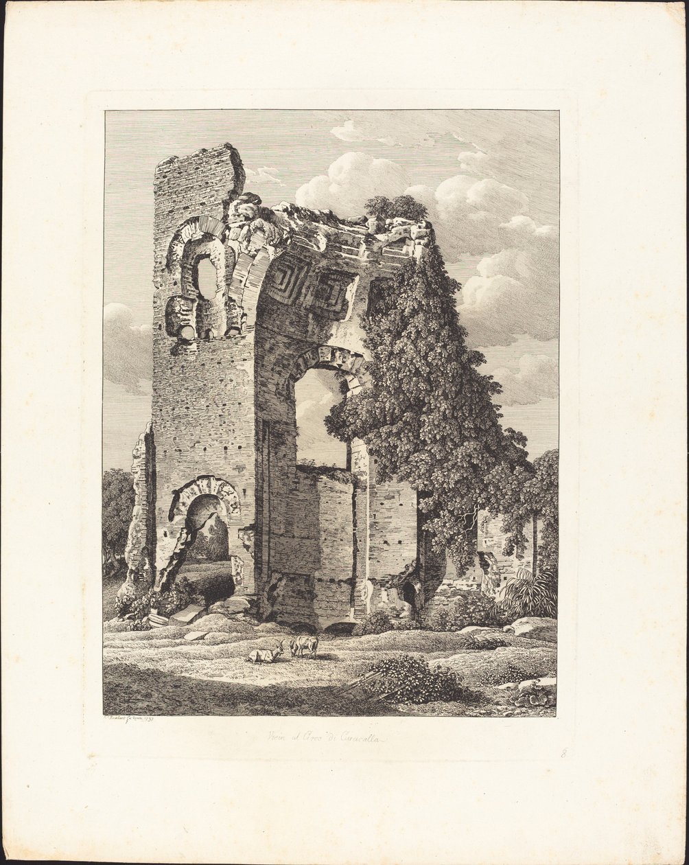 Nær Circus of Caracalla av Johann Christian Reinhart