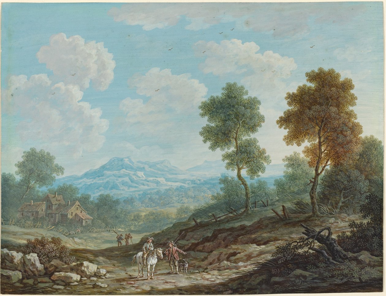 Reisende i en bred dal av Johann Christoph Dietzsch