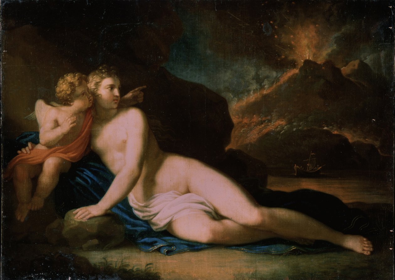 Venus og Amor, 1804 av Johann Friedrich August Tischbein