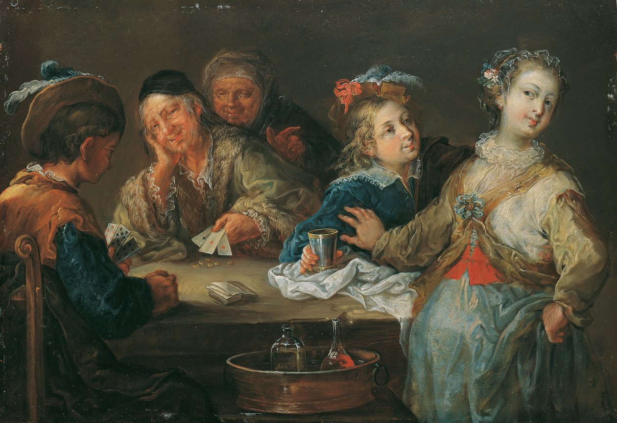 kortspiller (ess er trumf) av Johann Georg Platzer