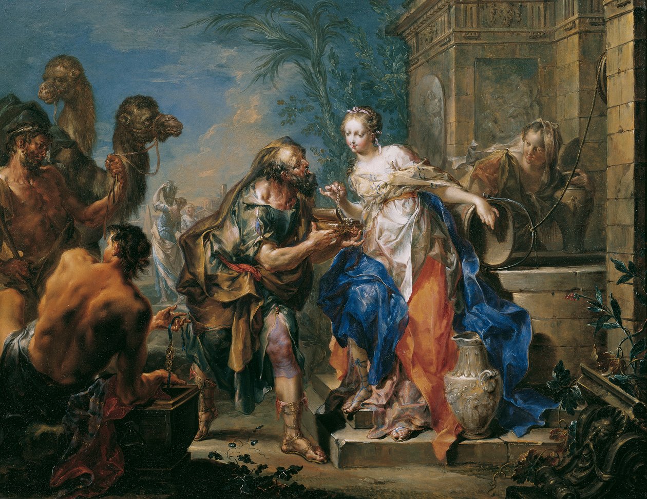 Rebecca am Brunnen av Johann Georg Platzer