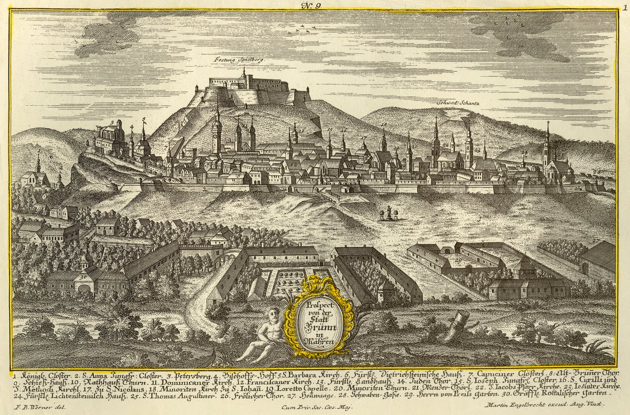 Brno, c1740. av Johann Georg Ringlin