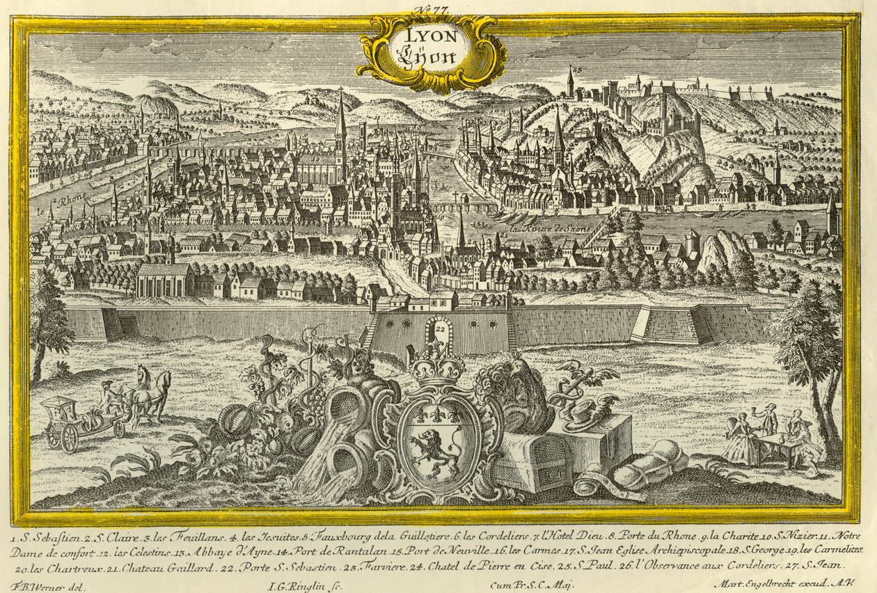 Lyons, c1740. av Johann Georg Ringlin