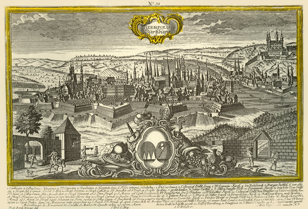 Würzburg, c1740. av Johann Georg Ringlin