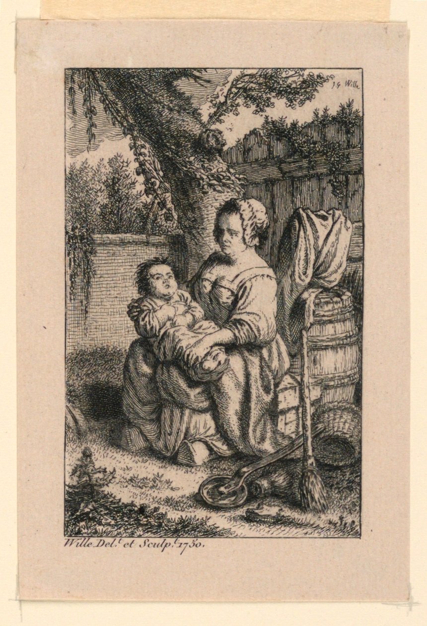 Sykepleieren av Johann Georg Wille