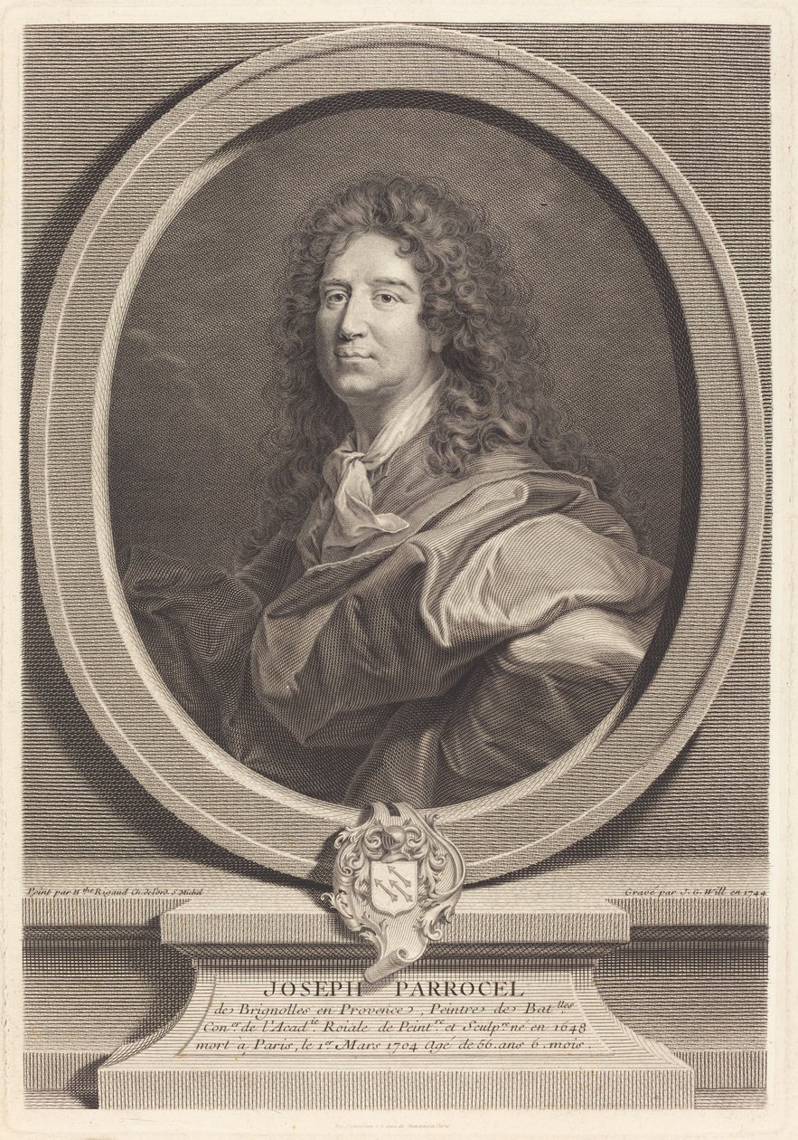 Joseph Parrocel av Johann Georg Wille after Hyacinthe Rigaud