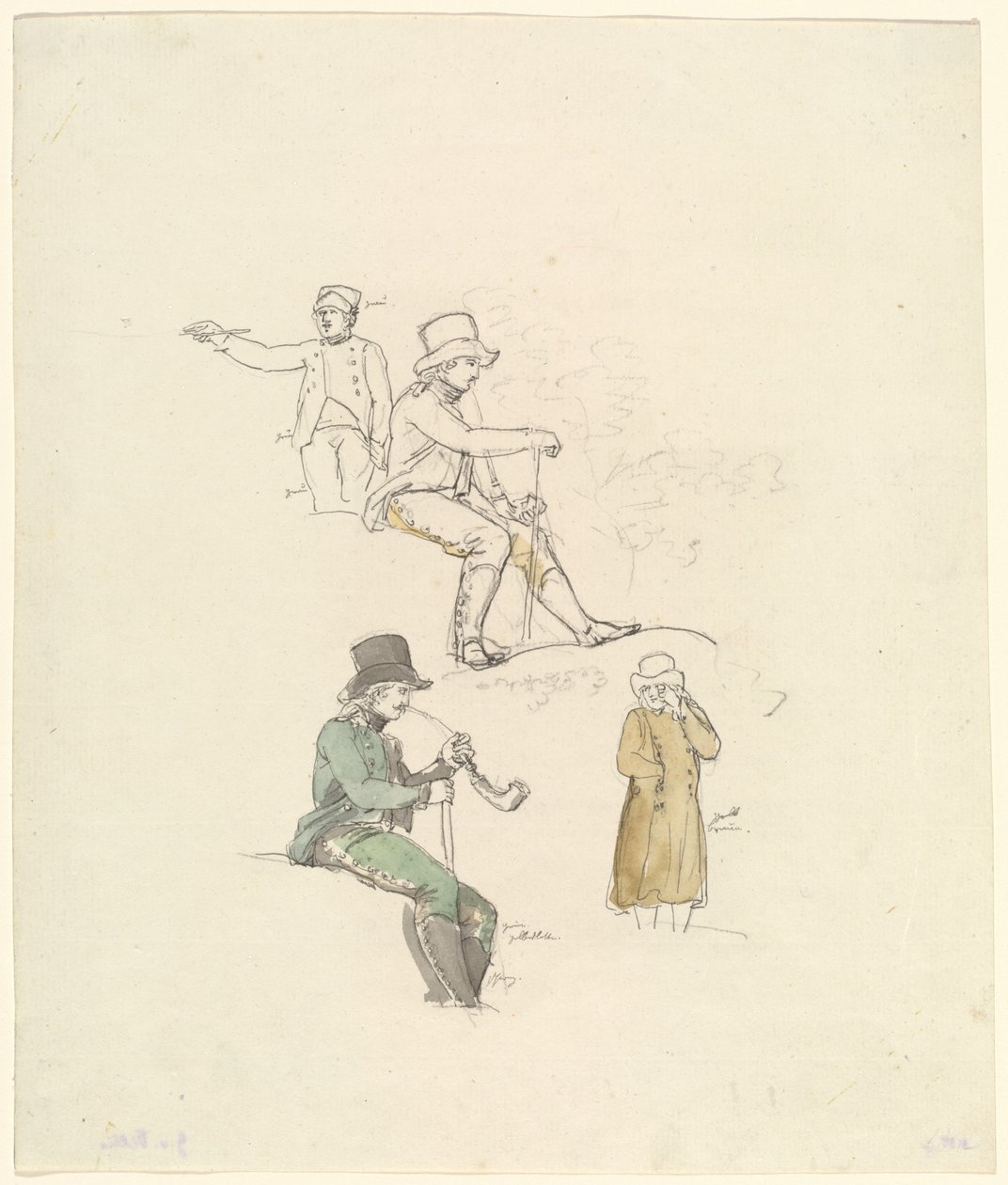 Figurstudier av Johann Georg von Dillis