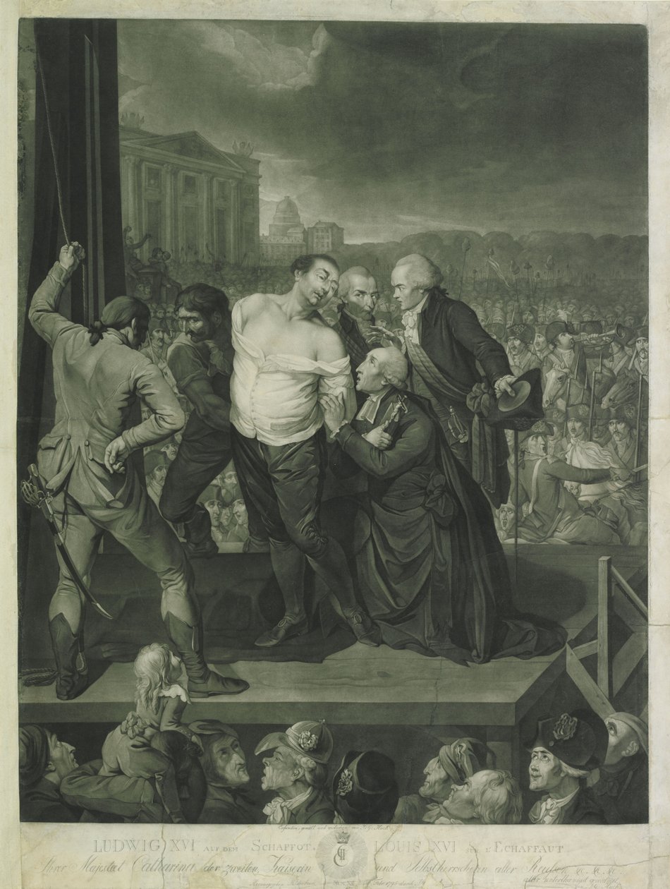 Louis XVI på stillaset, 1795. av Johann Gerhard Huck