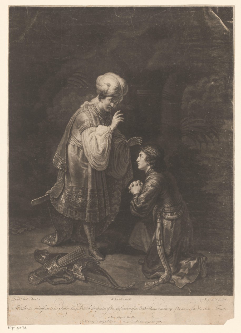Davids og Absaloms forsoning av Johann Gottfried Haid