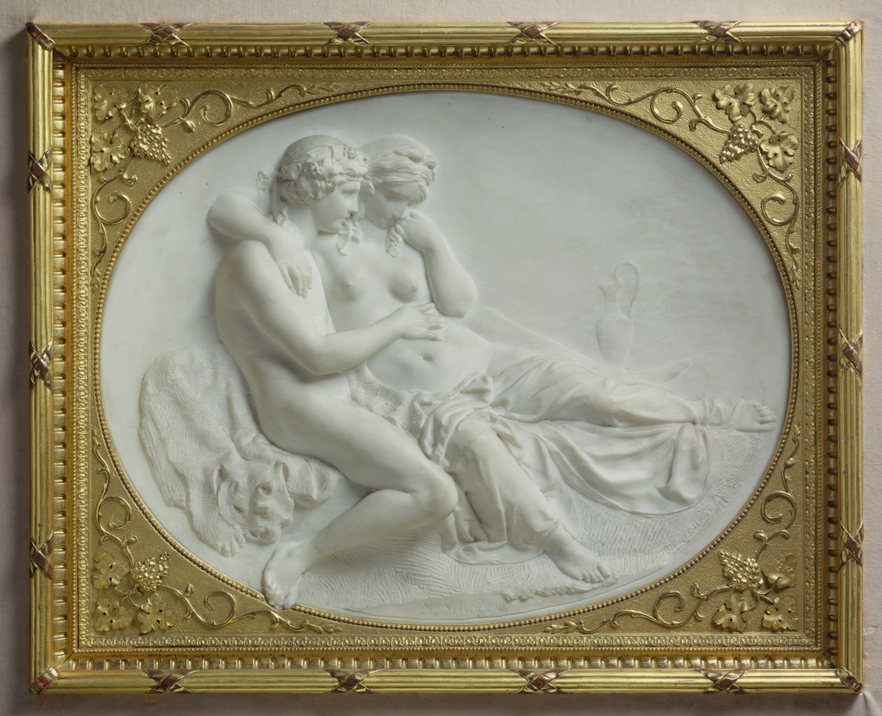 Bacchus trøster Ariadne, 1793 (marmor) av Johann Gottfried Schadow