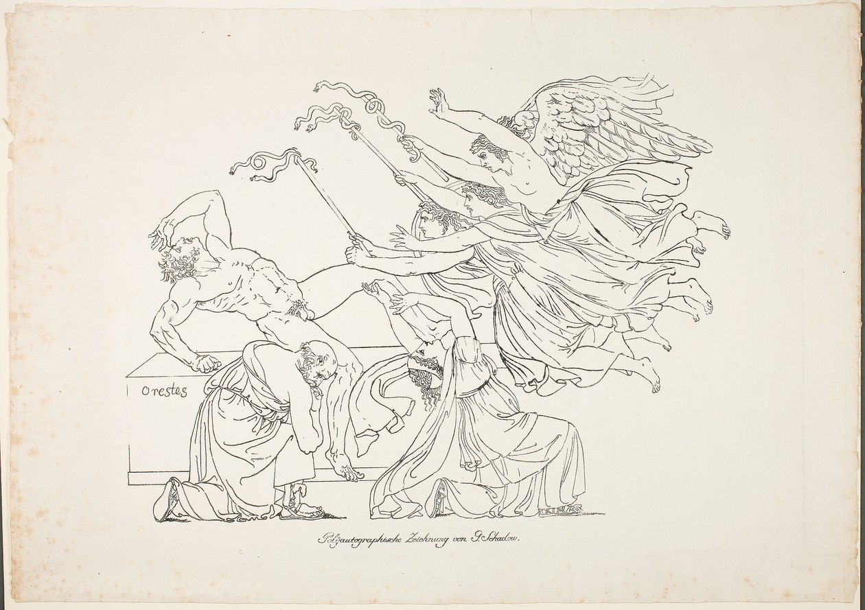 Forfølgelse av Orestes av Johann Gottfried Schadow