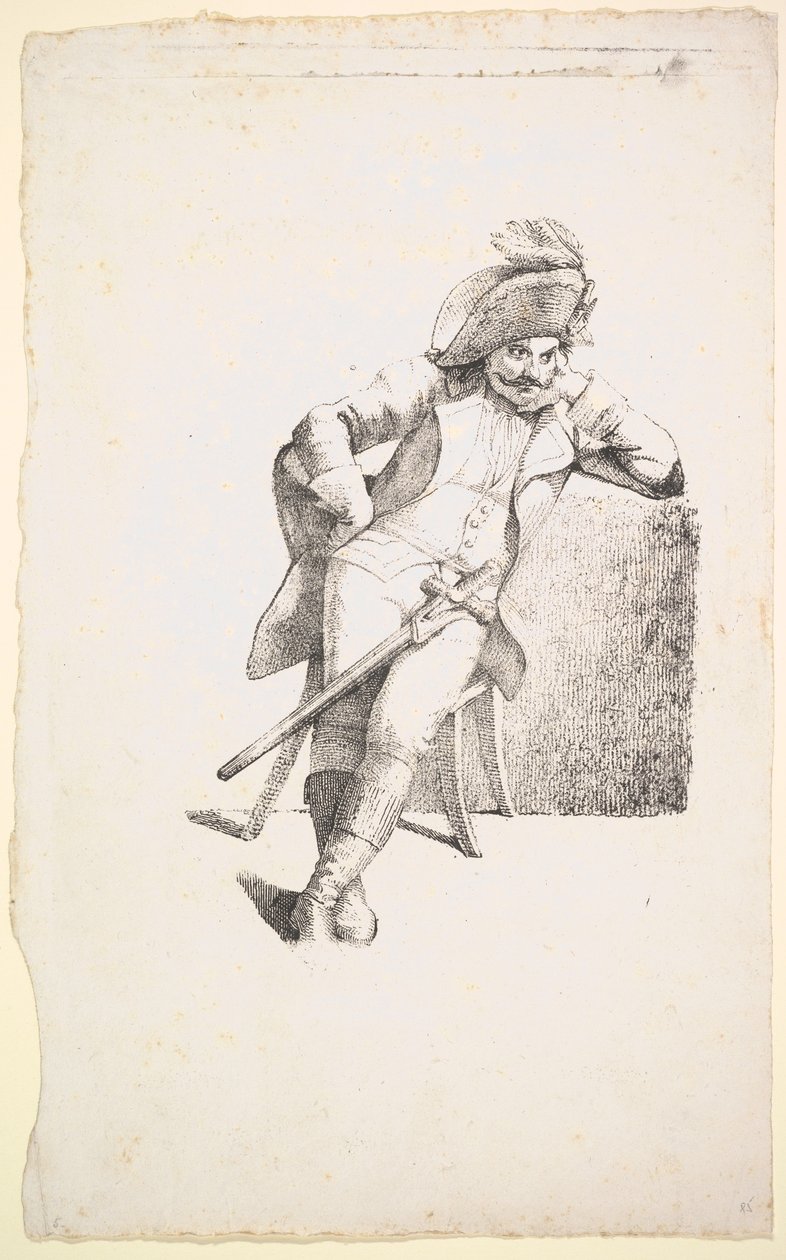 Den tankefulle kapteinen, 1822. av Johann Gottfried Schadow