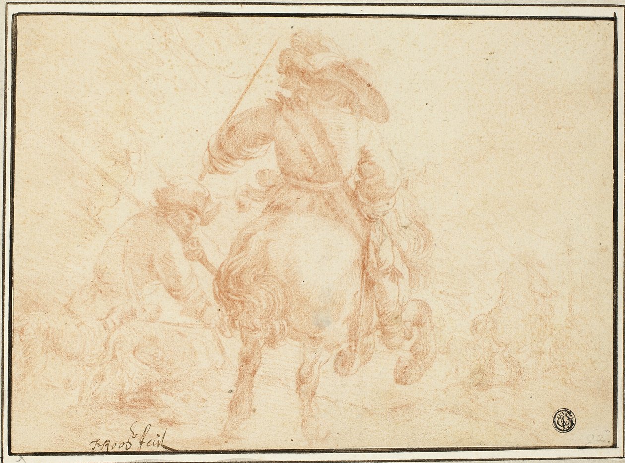 Soldater til hest av Johann Heinrich Roos