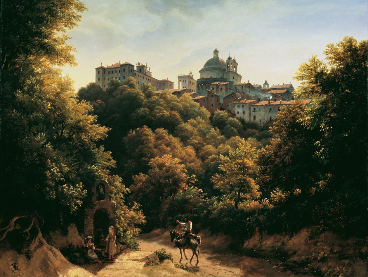 Utsikt over Ariccia av Johann Heinrich Schilbach