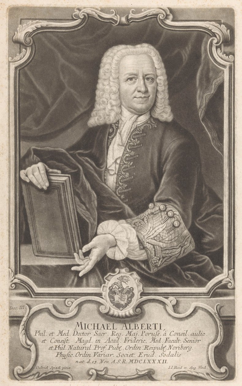 Portrett av Michael Alberti av Johann Jacob Haid