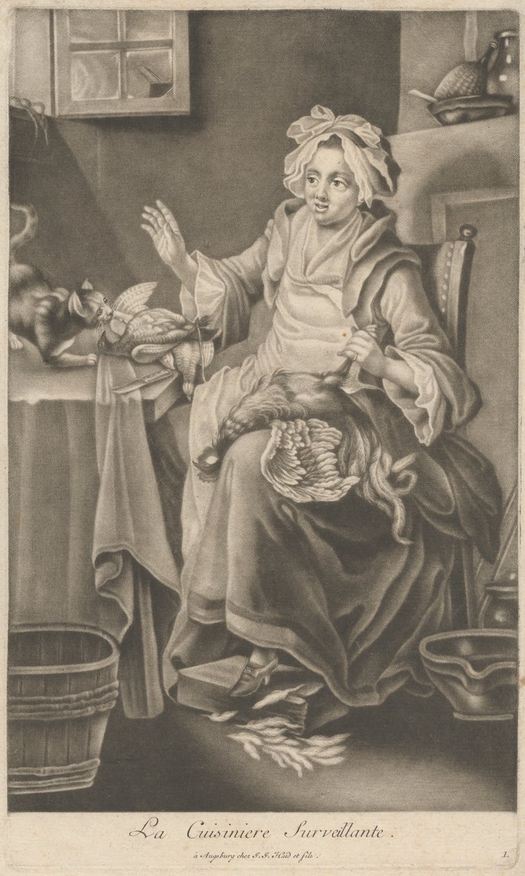 Den tilsynsførende kokken av Johann Jacobus Haid