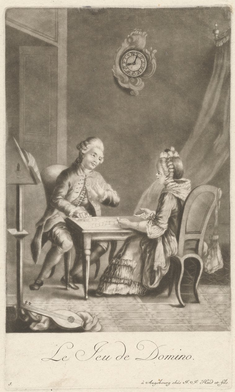 Domino-spillet av Johann Jacobus Haid