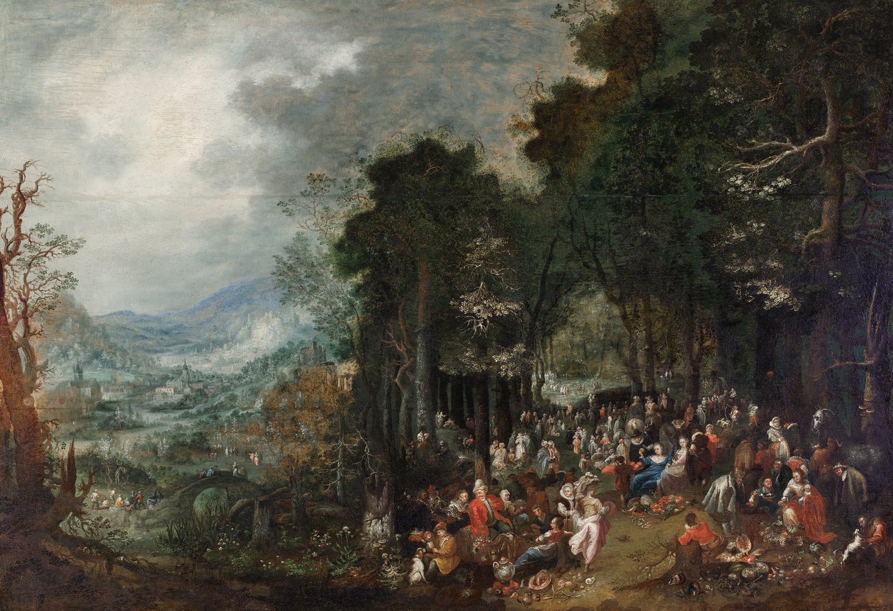 Landskap med fest av Johann Jakob Hartmann