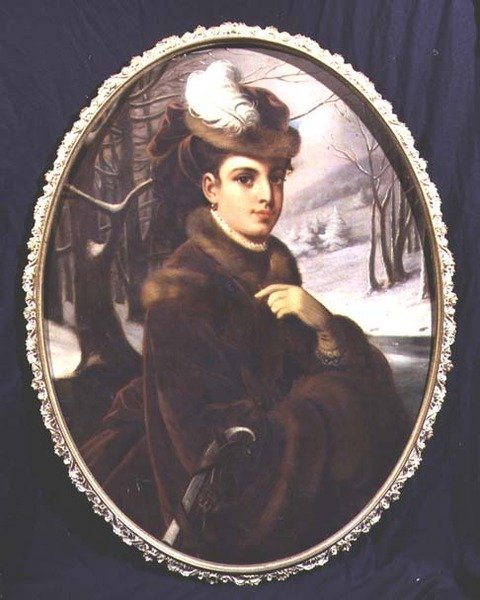Portrett av en elegant østerriksk dame av Johann Kurtweil