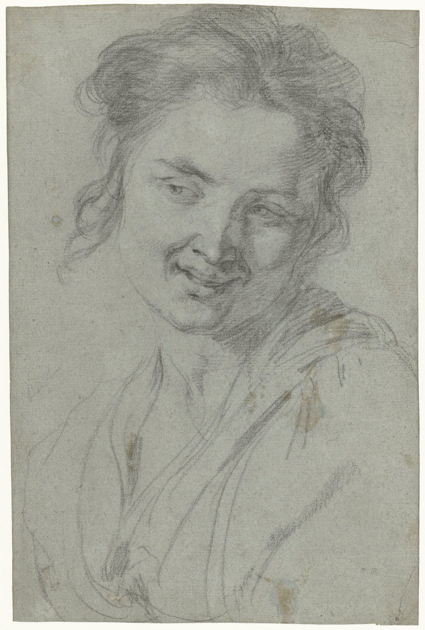 Studie av en smilende kvinne av Johann Liss